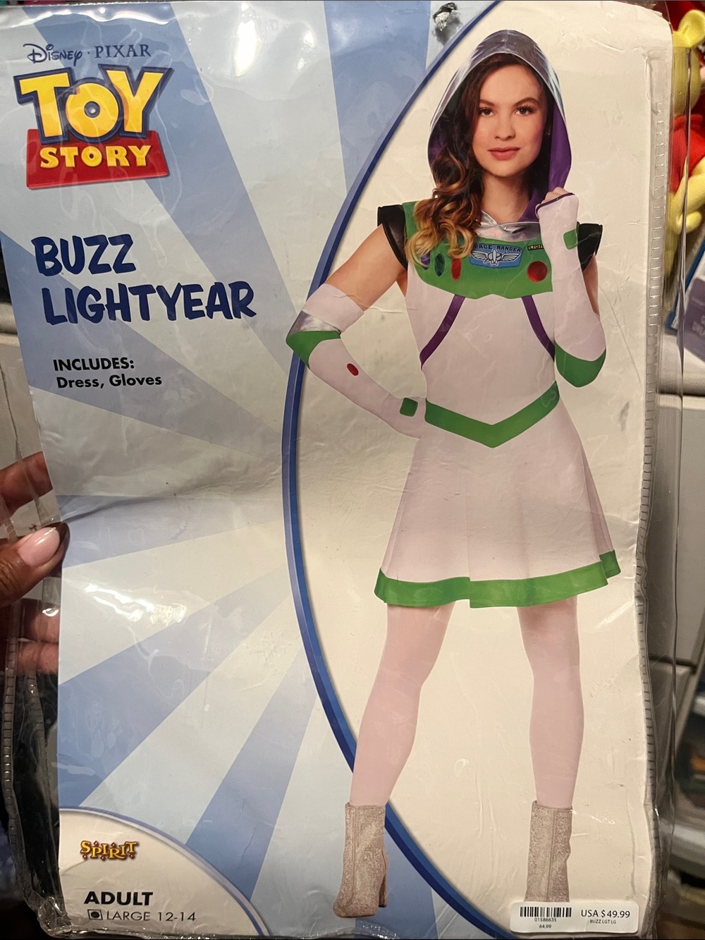Spirit Buzz Lightyear Inspired Girls Costume in White, Green, Purple